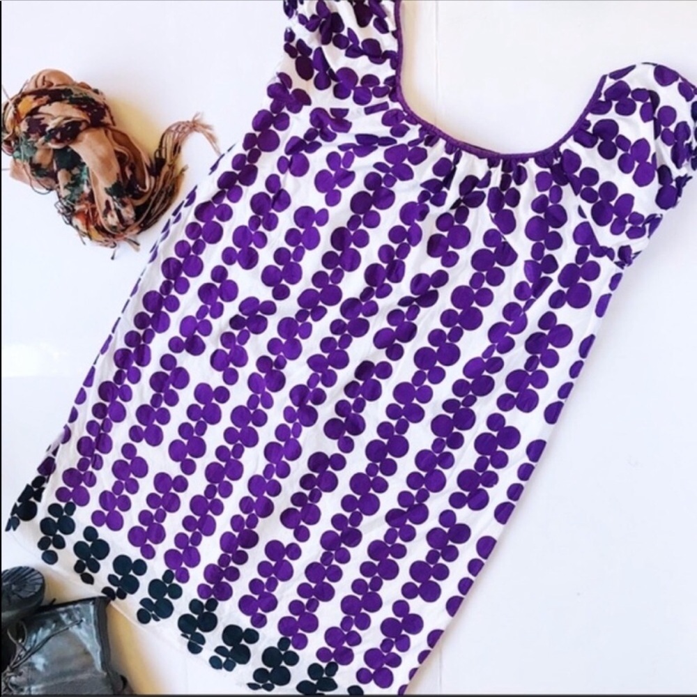 3/$20 Max Studio Purple And Black Polka Dot Dress